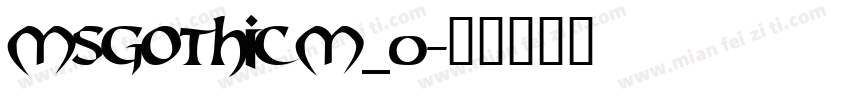 MSGothicM_0字体转换