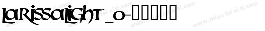 larissalight_0字体转换