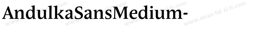 AndulkaSansMedium字体转换