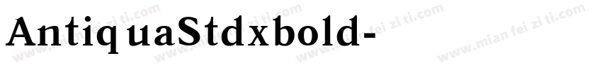 AntiquaStdxbold字体转换