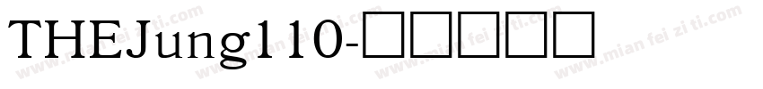 THEJung110字体转换