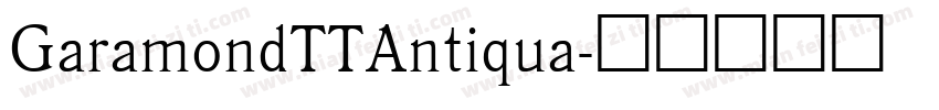 GaramondTTAntiqua字体转换