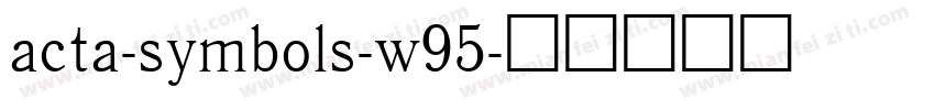 acta-symbols-w95字体转换