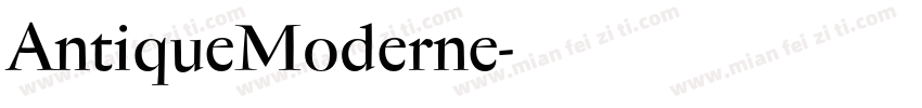 AntiqueModerne字体转换