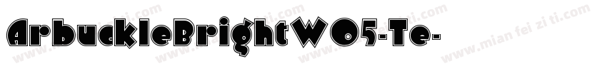 ArbuckleBrightW05-Te字体转换