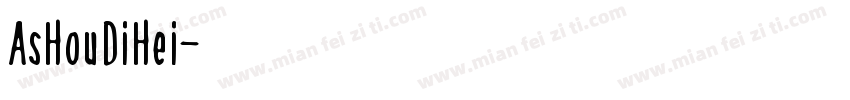 AsHouDiHei字体转换