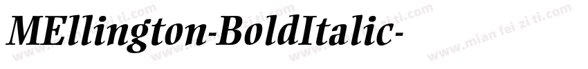 MEllington-BoldItalic字体转换
