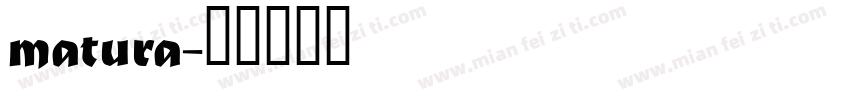 matura字体转换