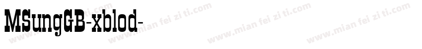 MSungGB-xblod字体转换