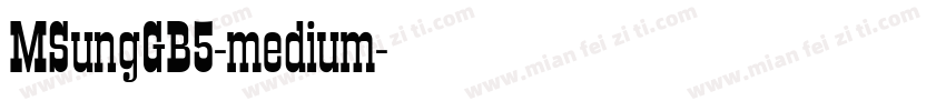 MSungGB5-medium字体转换