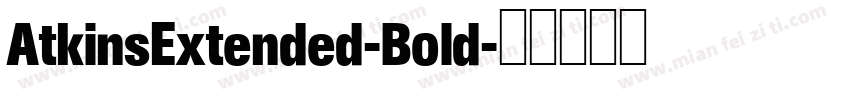 AtkinsExtended-Bold字体转换