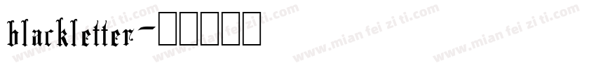 blackletter字体转换