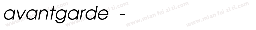 avantgarde字库字体转换
