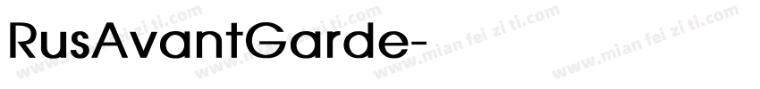 RusAvantGarde字体转换