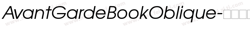 AvantGardeBookOblique字体转换