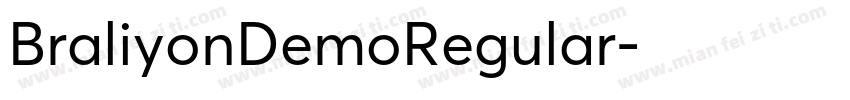 BraliyonDemoRegular字体转换