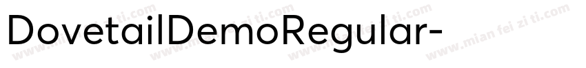 DovetailDemoRegular字体转换