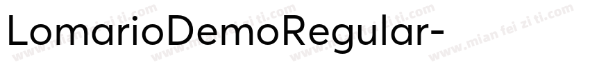 LomarioDemoRegular字体转换