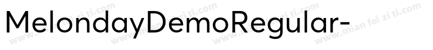 MelondayDemoRegular字体转换