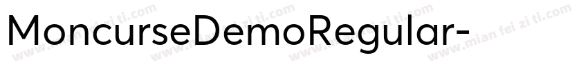 MoncurseDemoRegular字体转换