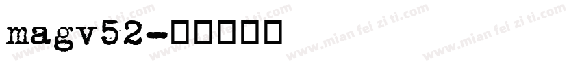 magv52字体转换