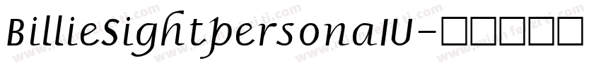 BillieSightpersonaIU字体转换