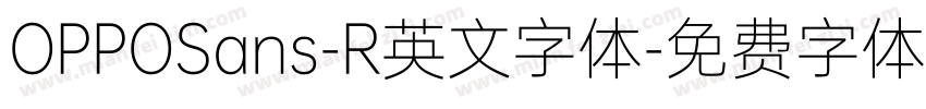 OPPOSans-R英文字体字体转换