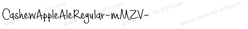 CashewAppleAleRegular-mMZV字体转换