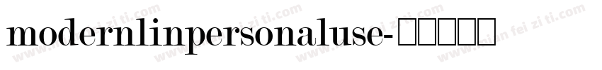 modernlinpersonaluse字体转换