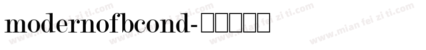 modernofbcond字体转换