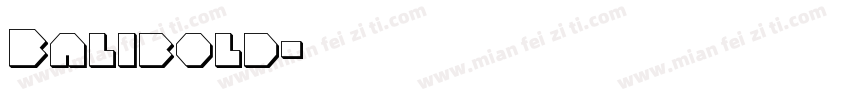 Balibold字体转换