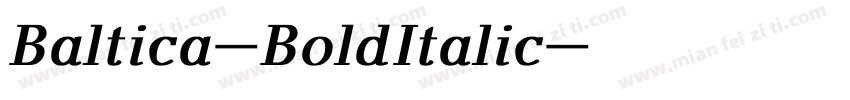 Baltica-BoldItalic字体转换