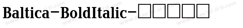 Baltica-BoldItalic字体转换