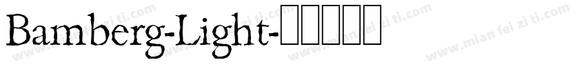 Bamberg-Light字体转换