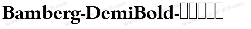 Bamberg-DemiBold字体转换