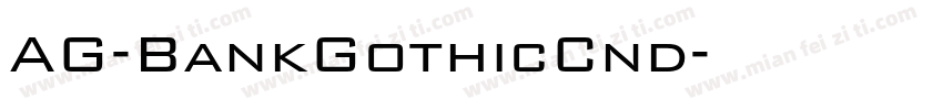AG-BankGothicCnd字体转换