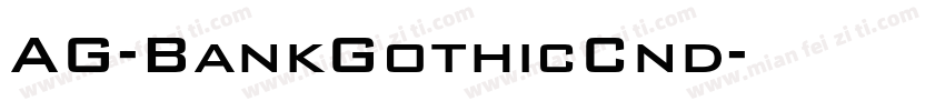 AG-BankGothicCnd字体转换