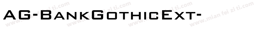 AG-BankGothicExt字体转换