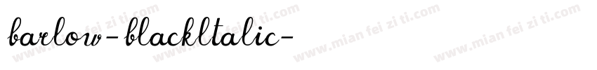 barlow-blackltalic字体转换