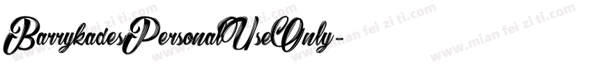 BarrykadesPersonalUseOnly字体转换