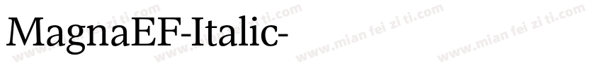 MagnaEF-Italic字体转换
