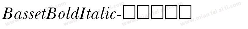 BassetBoldItalic字体转换