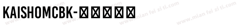 KaishoMCBK字体转换