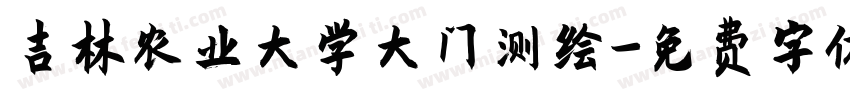 吉林农业大学大门测绘字体转换