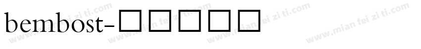bembost字体转换