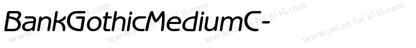 BankGothicMediumC字体转换