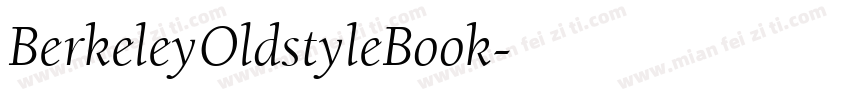 BerkeleyOldstyleBook字体转换