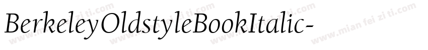 BerkeleyOldstyleBookItalic字体转换