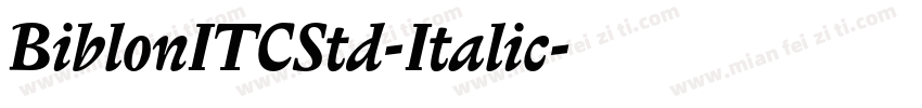 BiblonITCStd-Italic字体转换