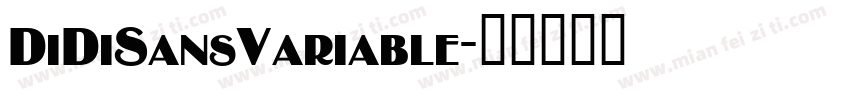 DiDiSansVariable字体转换